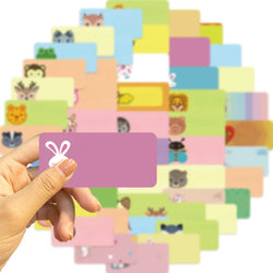 50PCS Animals Cartoon Name Stickers for Toy DIY Luggage Laptop Guitar Skateboard Phone Case Bike Car Sticker (ONLINE ORDER ONLY)