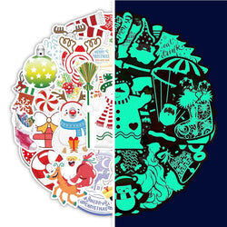 Luminous Neon Glow Stickers - Christmas Cartoon Decals for Laptop, Motorcycle, Phone, Car (ONLINE ORDER ONLY)