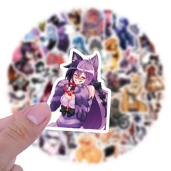10/30/60PCS Sexy Furry Personification Animal Stickers Cute Cartoon Graffiti Decals Toy DIY Laptop Guitar Bike Skateboard Fridge (ONLINE ORDER ONLY)