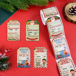Merry Christmas Gift Tags Santa Claus Labels Sticker Roll (ONLINE ORDER ONLY)