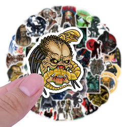 10/30/50PCS Predator Horror Movie Stickers Monster Kids Toy DIY Skateboard Luggage Phone Fridge Car Motorcycle Decals Graffiti (ONLINE ORDER ONLY)
