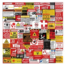 75 New Warning Safety Stickers Warning Signs PVC Stickers (Online Order Only)