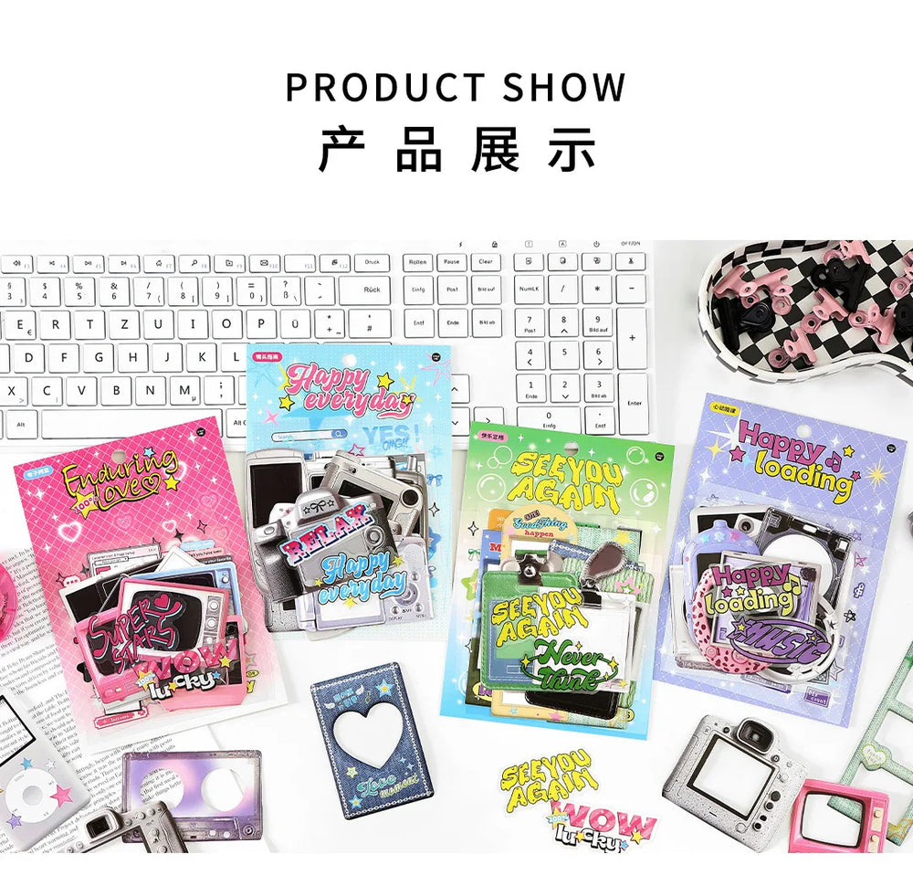 15pcs/lot American Style Retro Material Pack Paper Card Decorative Sticker for Photo Frame Planner Journal DIY Collage (ONLINE ORDER ONLY)