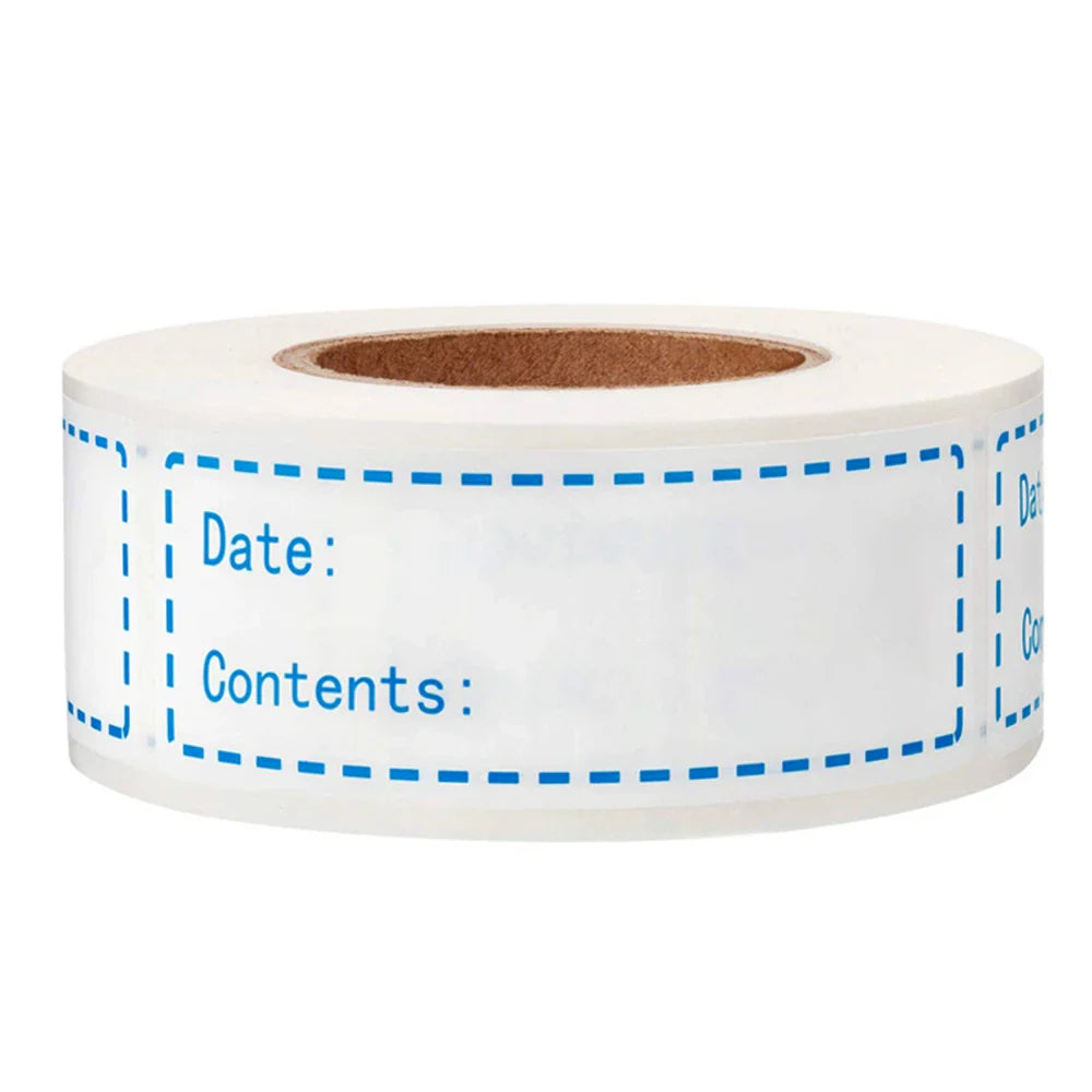 125pcs/roll Adhesive Sticker Food Storage Bags Stickers Labels For Freezer Refrigerator 1x2inch/2.5x5cm (ONLINE ORDER ONLY)