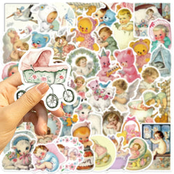 50Pcs Angel Waterproof Decorative Stickers for Phone Case Laptop Helmet Skateboard DIY Creative Graffiti Sticker Decoration (ONLINE ORDER ONLY)