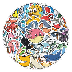 60PCS Funny animal With The Knife stickers Horror Animals graffiti Stickers for DIY Luggage Laptop Skateboard Motorc (Online Order Only)