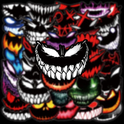 10/30/50PCS Make a Face Stickers Cool Graffiti Meme Sticker DIY Scrapbook Luggage Laptop Guitar Car Bike Skateboard Decals Toy (ONLINE ORDER ONLY)