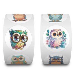 100-500pcs Cute owl Sticker Animals Sticker for Kids Classic Toy Decoration School Teacher Supplies Encouragement Sticker (ONLINE ORDER ONLY)