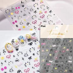 Cute Kapibala Halo Dyeing Kabibara Giant Rat Guinea Pig Cavy Lovely Expression Orange Adhesive Nail Art Stickers Manicure Decals (ONLINE ORDER ONLY)