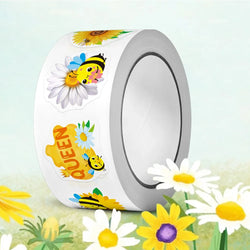 100-500pcs Little Bee Sticker Teacher Reward Stickers Cute Animal Stickers School Supplies Incentives Stationery Sticker (Online Order Only)