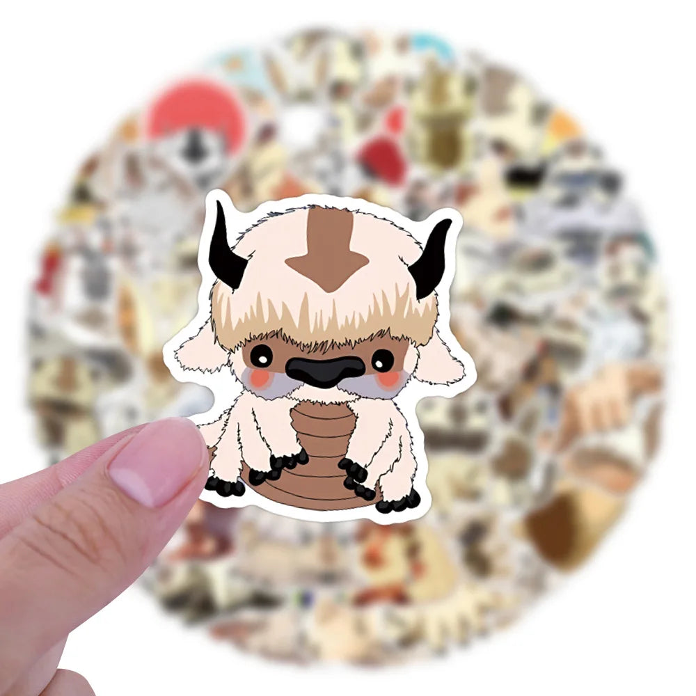 10/30/50/110PCS Avatar:The Last Airbender Stickers Cute Appa Graffiti Cartoon Animal Sticker Laptop Guitar Car Bike Decals Toy (ONLINE ORDER ONLY)
