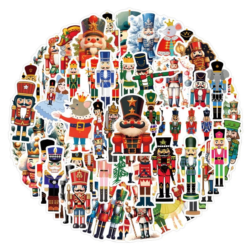 55pcs Nutcracker Sticker Set for Laptops, Phones, Cups, and More (Online Order Only)