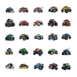 10/50PCS Monster Truck Sticker For Car Guitar Motorcycle Luggage Suitcase DIY Classic Toy Decal Graffiti Sticker For Kid (ONLINE ORDER ONLY)