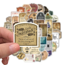 10/30/50pcs Funny Vintage Potion Label Graffiti Stickers Poster Skateboard Laptop Motorcycle Car Phone Waterproof Sticker Toy (ONLINE ORDER ONLY)
