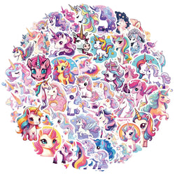 Kawaii Unicorn Stickers 10/30/50pcs Waterproof Decals for Laptop, Luggage, Phone, Kids (ONLINE ORDER ONLY)