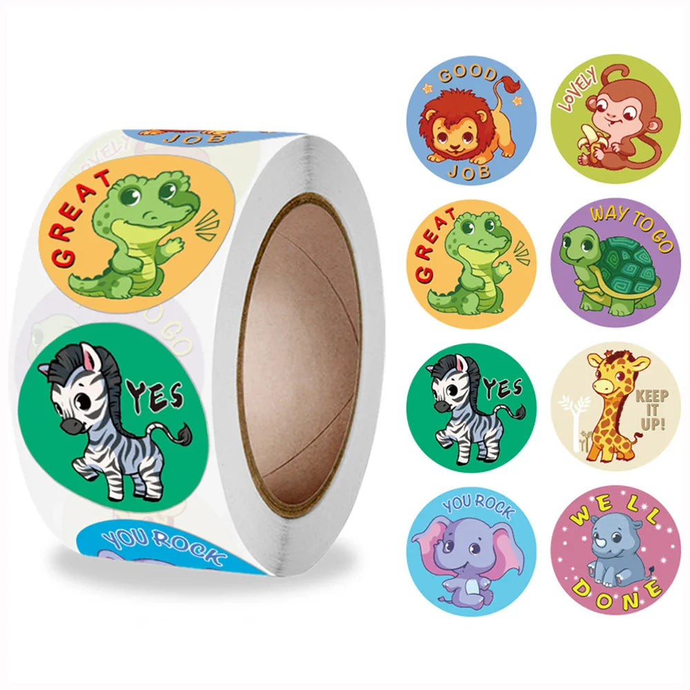 100-500pcs Children's Toys Incentive Sticker Office Stationery Decoration Label Gift Scrapbooking Sealing Stickers (Online Order Only)