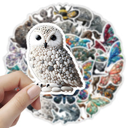 10/30/54PCS Stone Art Stickers Animal Creative Sticker Fridge Luggage Laptop Phone Guitar Car Bike Skateboard Graffifi Decals (ONLINE ORDER ONLY)