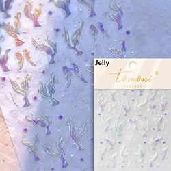 Little Red Fish Jelly Summer Goldfish Carp Ocean Beach Mermaid Sea Shiny Small Koi Soft Relief Nail Art Stickers Manicure Decals (ONLINE ORDER ONLY)