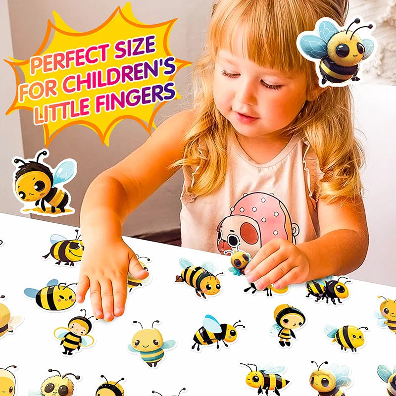 10/30/50PCS Cartoon Little Bee PVC Sticker Aesthetic Children's Laptop Decoration Scrapbooking Stationery School Supplies (ONLINE ORDER ONLY)