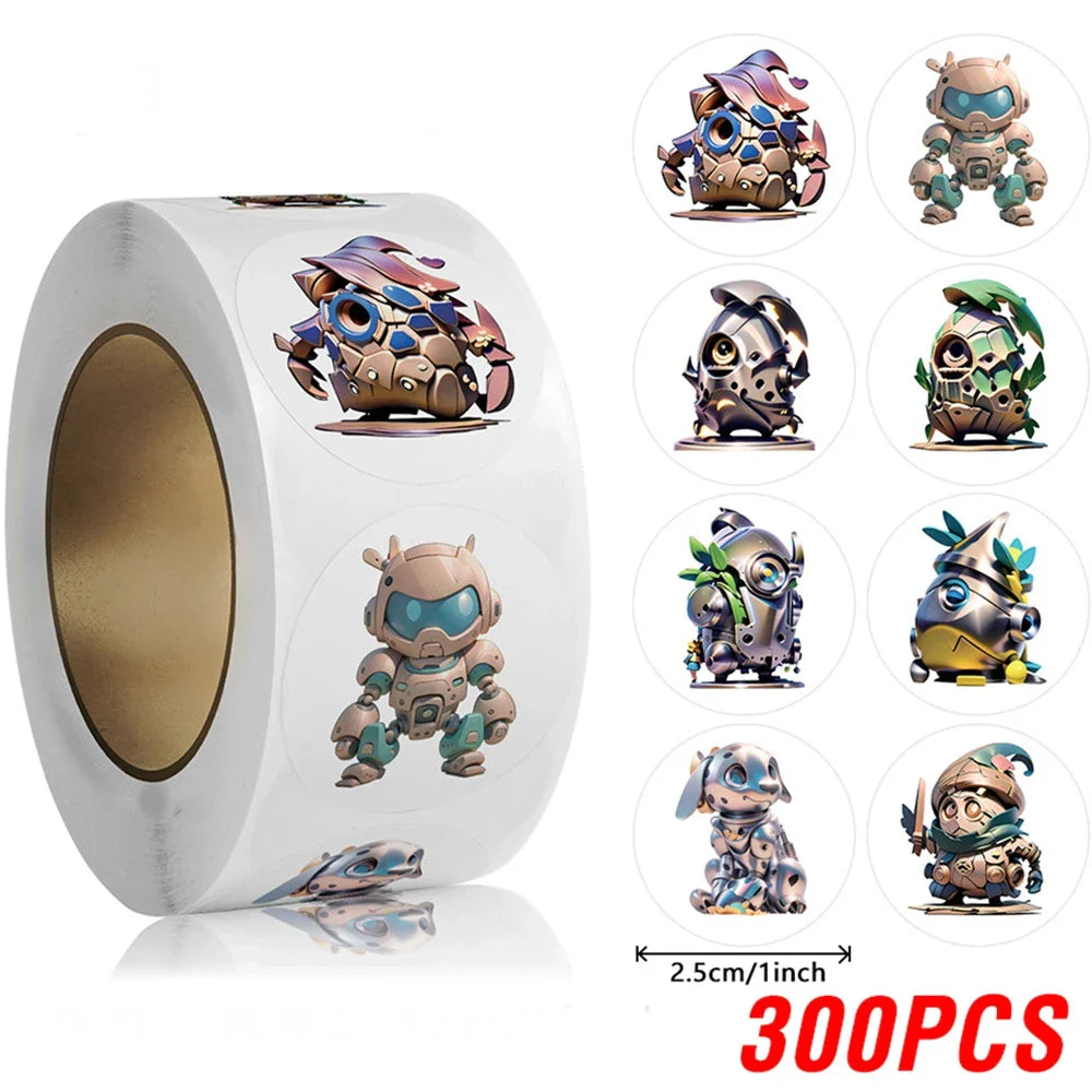 100-500pcs 1inch Cute Cartoon Stickers Reward Sticker for Kids Gift Wrapping Decor Envelope Sealing Labels Stationery Stickers (Online Order Only)