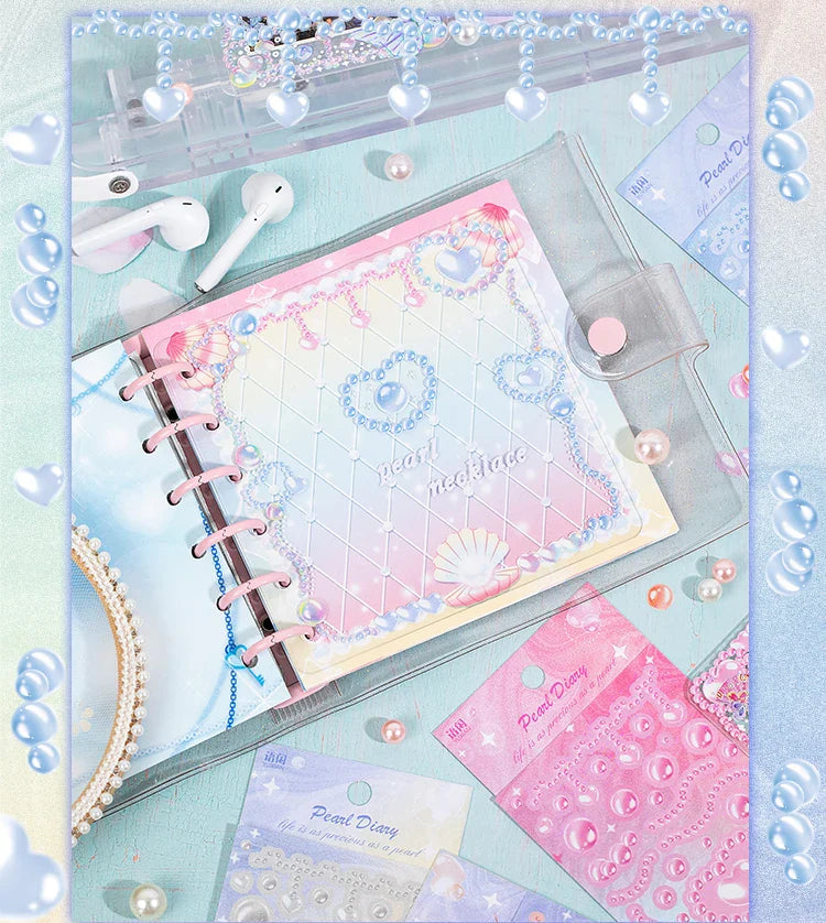 1Pcs Cute Love Romantic Pearl Scrapbooking Stickers Korean ins Hand Account Idol Card Album DIY Deco Material Stationery Sticker (ONLINE ORDER ONLY)