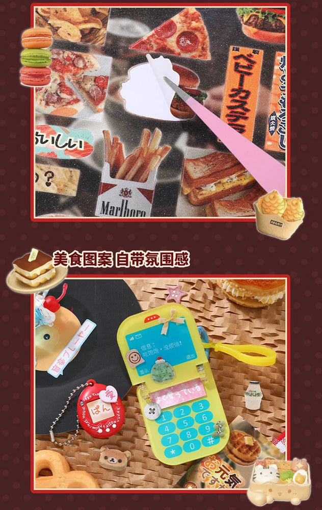 30 Pages Ins Retro Cute Dessert Cake Decorative Stickers Book Scrapbooking Phone Case DIY Journal Collage Material Sticker Gift (ONLINE ORDER ONLY)