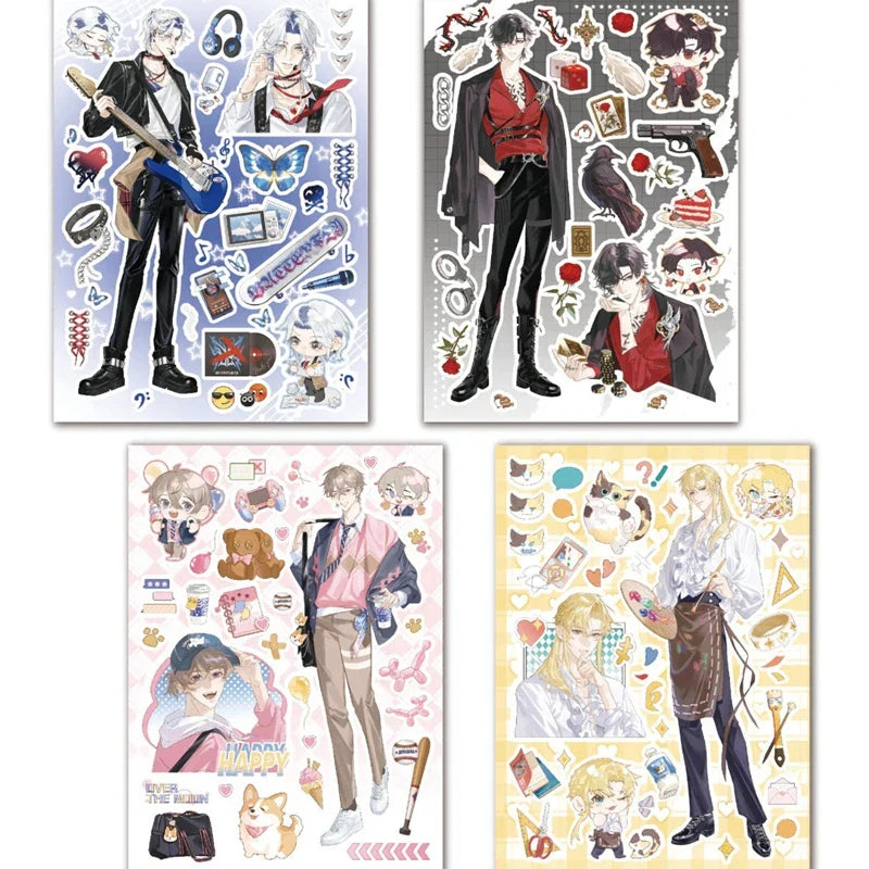 1Pc Cute Anime Man Sticker Cartoon Cool Character Deco Scrapbook DIY Material Decoration Stationery Stickers (Online Order Only)