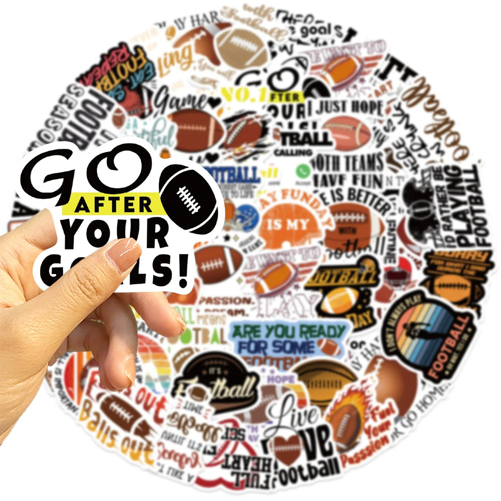50pcs Football Art Stickers Decals For Mobile Phone Case Luggage Skateboard DIY Decorative Waterproof Sticker (ONLINE ORDER ONLY)