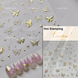 Colourful Butterfly Delicate Anmials Adhesive Nail Art Stickers Dreamy Winter Snowflake Rhinestone Manicure Decals Nail Supplies (ONLINE ORDER ONLY)