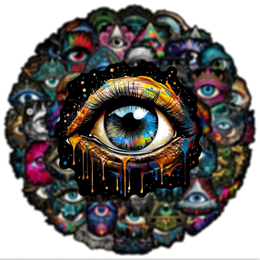 Cool Eyeball Stickers 10/30/50PCS Horror DIY Car Laptop Phone Guitar Skateboard Notebook Bike Toy Gift (Online Order Only)