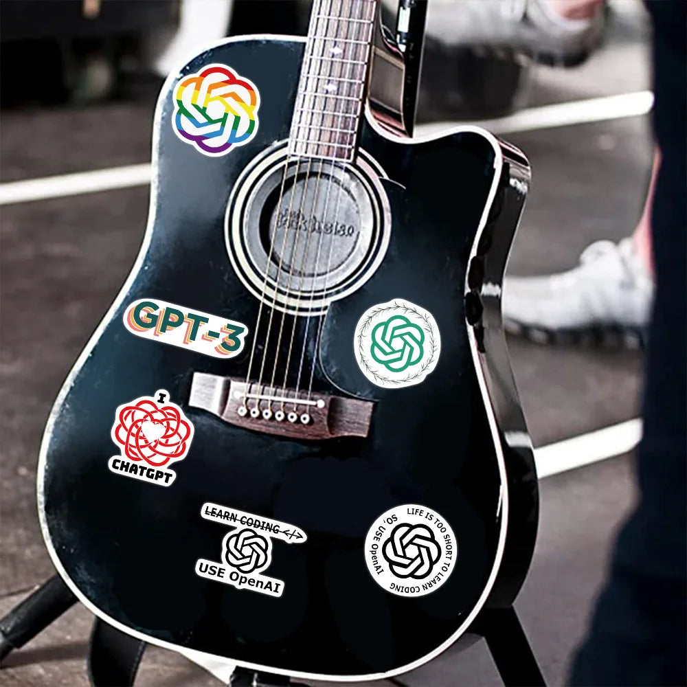 10/30/60PCS Chat Gpt Stickers Program Cartoon Decals Decoration DIY Laptop Scrapbook Phone Fridge Bike PVC Waterproof Graffiti (ONLINE ORDER ONLY)