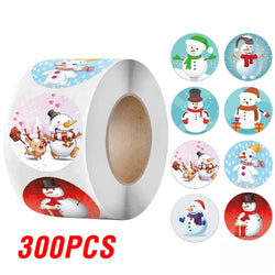 100-500Pcs Merry Christmas Stickers Xmas Envelope Seal Stickers for Christmas Decoration, Wedding Party, Holiday Gift Package (ONLINE ORDER ONLY)