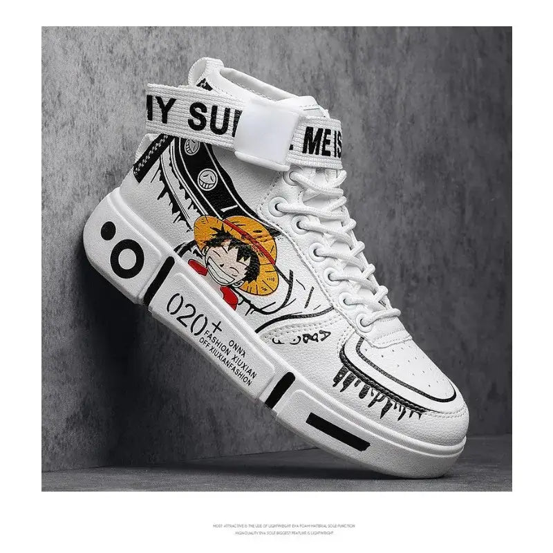 One Piece Luffy High Top Shoes Zoro Anime Sneakers (ONLINE ORDER ONLY)