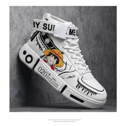 One Piece Luffy High Top Shoes Zoro Anime Sneakers (ONLINE ORDER ONLY)