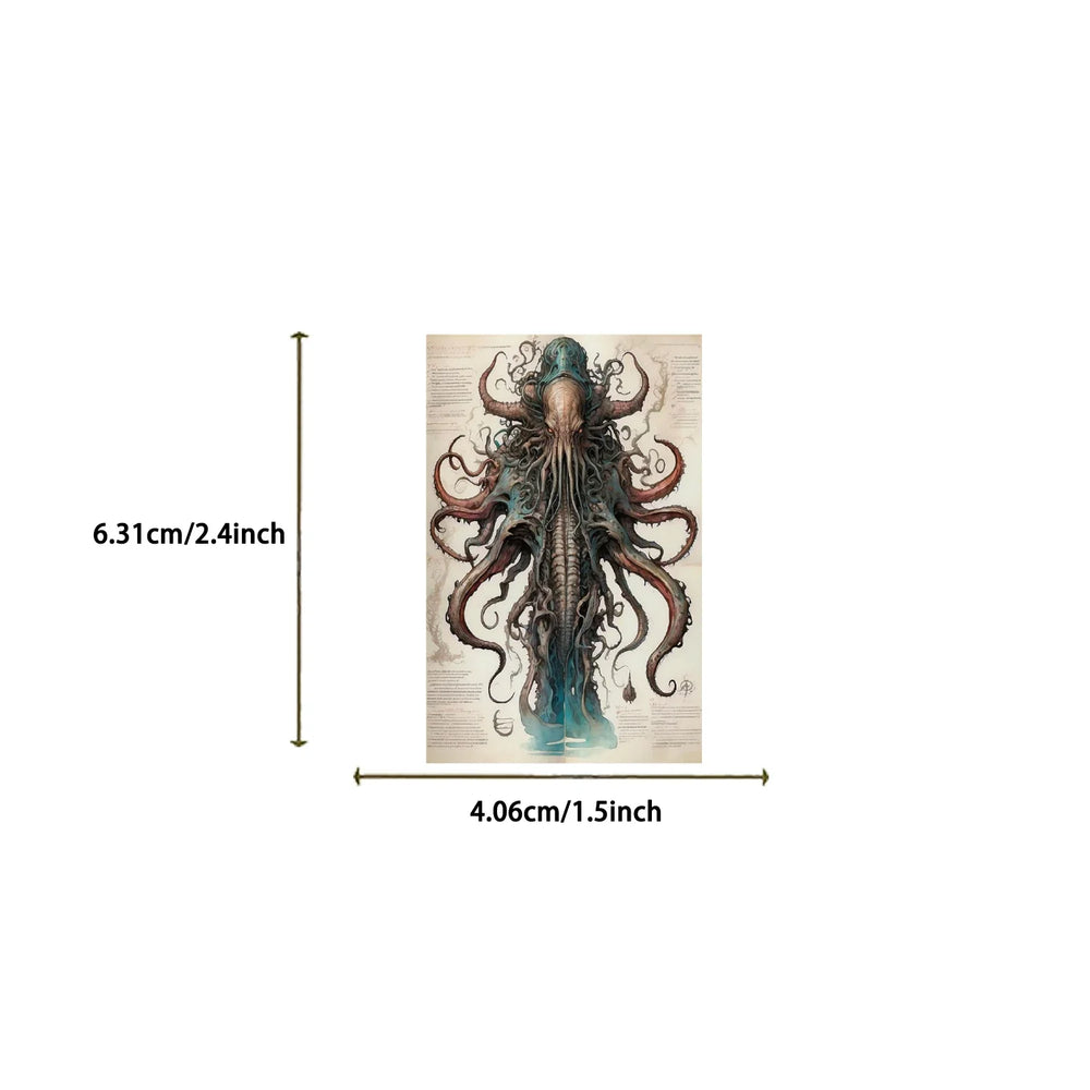 50pcs Cthulhu Mythos Monsters Funny Graffiti Stickers Vinyl Waterproof Stickers Pack For Water Bottle Laptop Scrapbook Stickers (Online Order Only)