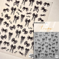 White Pearl Various Bowknot Line Tassel Tender Ribbon Arc Charming Self Adhesive Nail Art Decorations Stickers Manicure Decals (ONLINE ORDER ONLY)