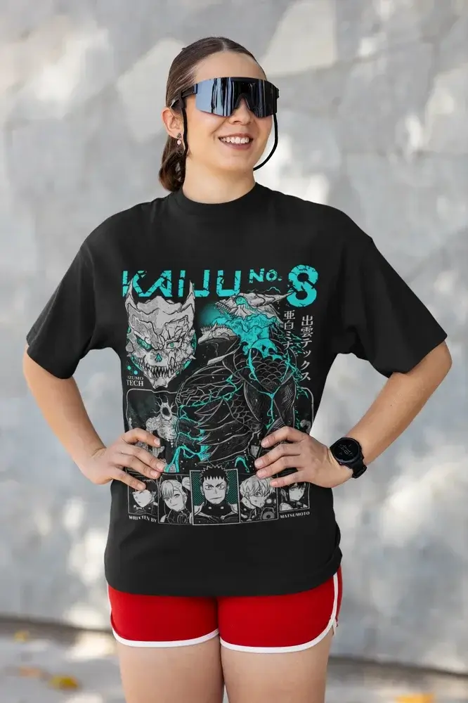 Kaiju No 8 T-shirt: Mina Ashiro Y2K Anime Graphic Tee (ONLINE ORDER ONLY)