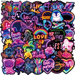 Cartoon Neon Light Graffiti Stickers for Car, Guitar, Motorcycle, Luggage, Toys (Online Order Only)