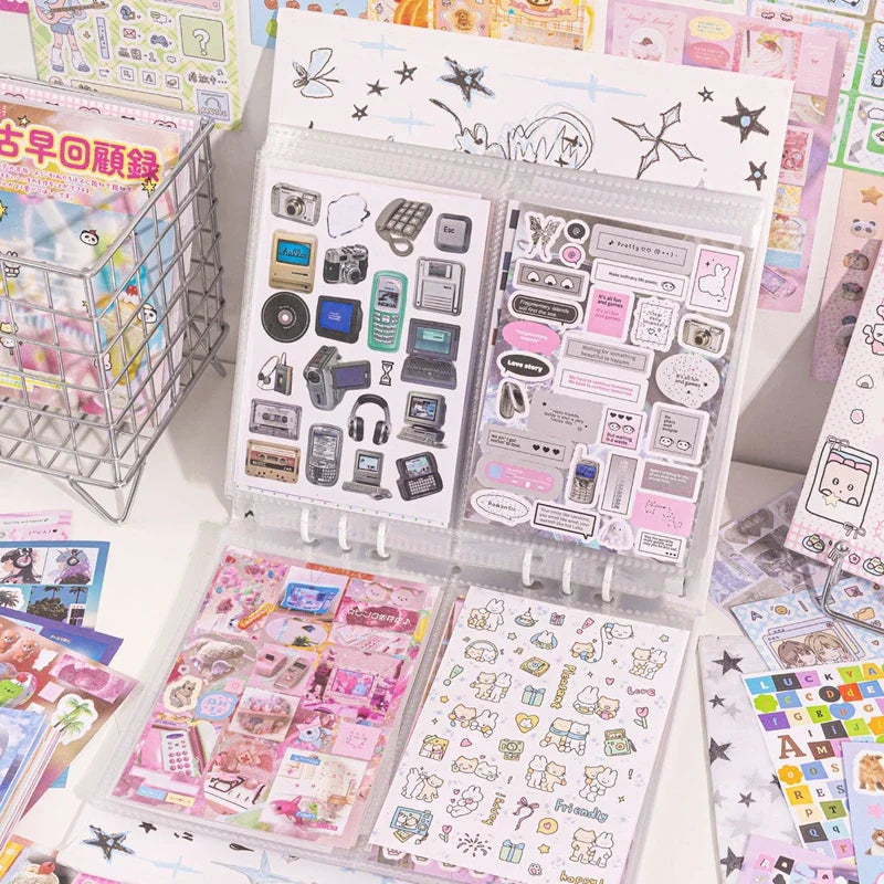 50Pcs Y2K Cute Cut Film Sticker Book for Phone Camera Luggage Journal  DIY Collage Sticker Kawaii Decoration Sticker Gift (ONLINE ORDER ONLY)
