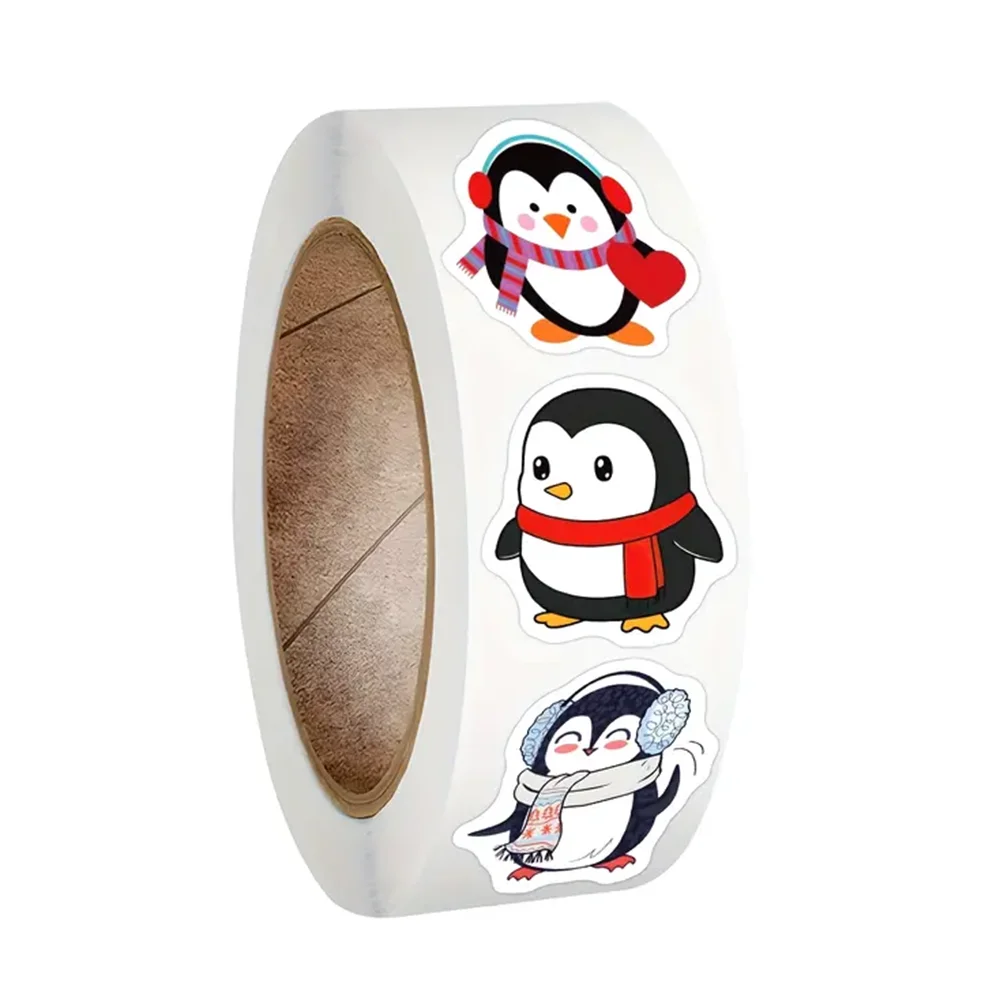 100-500pcs Penguin Animal Sticker Merry Christmas Stickers Christmas Theme Seal Labels For DIY Gift Baking Package Envelope (ONLINE ORDER ONLY)