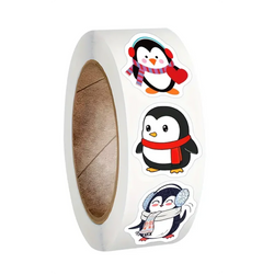 100-500pcs Penguin Animal Sticker Merry Christmas Stickers Christmas Theme Seal Labels For DIY Gift Baking Package Envelope (ONLINE ORDER ONLY)
