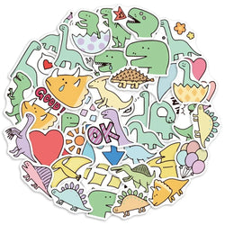 40pcs Dinosaur Sticker Cartoon Animal Educational Toys Stickers for Children DIY Laptop Scrapbooking Luggage Bicycle (ONLINE ORDER ONLY)