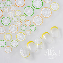 1Pc Cherry Fruit Nail Sticker Nail Art Decals Summer Lemon Grapefruit Self Adhesive DIY Nail Stickers Aha Series Nail Art Decor (Online Order Only)
