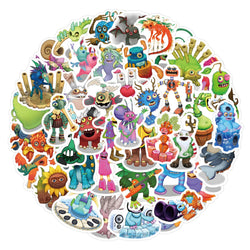 10/30/60PCS My Singing Monster Stickers Funny Music Game Sticker Scrapbook DIY Laptop Guitar Car Bike Skateboard Graffiti Decals (ONLINE ORDER ONLY)