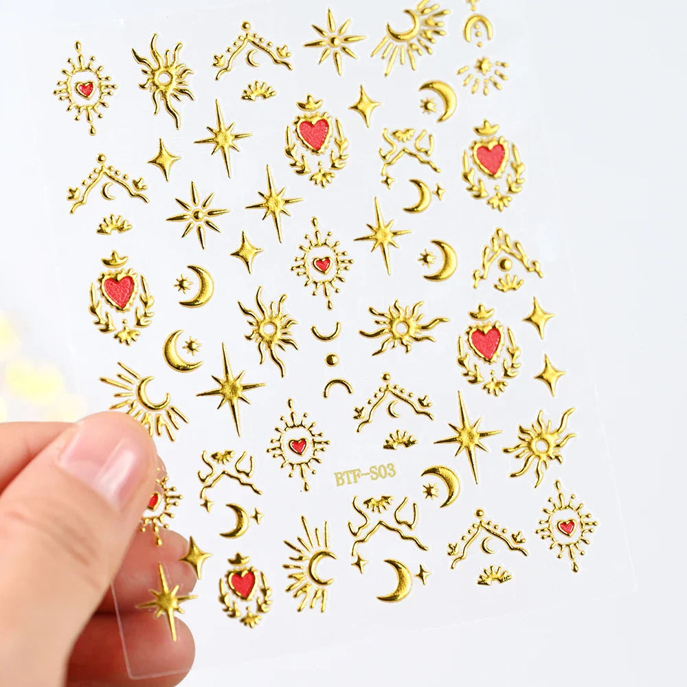 1Sheet Valentine's Day Decals 5D Nail Art Stickers Heart Self-Adhesive Slider Love Letters DIY Manicure Accessories "Dopamine" % (ONLINE ORDER ONLY)
