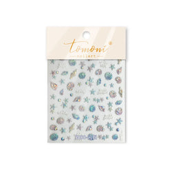 Beach Colourful Conch Dolphin Shell Starfish Jellyfish Star Summer Sea Wave Vacation Mode Water Bubble Nail Art Stickers Decals (Online Order Only)