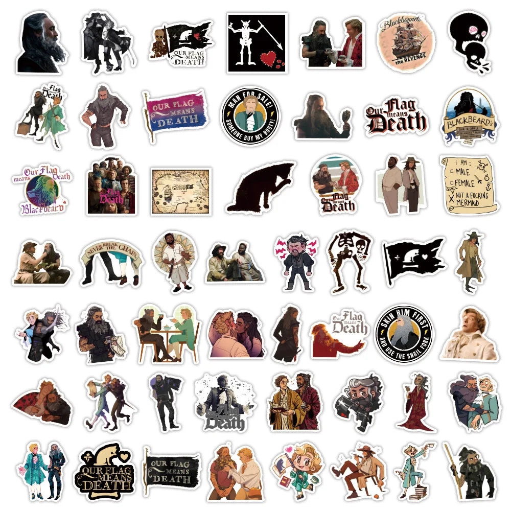 10/30/50pcs TV Series Our Flag Means Death Stickers Skateboard Laptop Car Bike Phone Luggage Funny Waterproof Sticker Kids Toy (ONLINE ORDER ONLY)