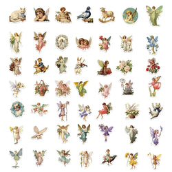 10/30/50PCS Oil Painting Elf Fairytale Cute Angel Stickers Decoration Skateboard Laptop Bike Suitcase Wall Decals Cartoon Toys (ONLINE ORDER ONLY)
