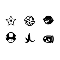 Set Of 6 Blank Button Car Sticker And Truck Vehicle White Blank Buttons The Car Interior  Decoration Die Cutting  Vinyl Decals (ONLINE ORDER ONLY)