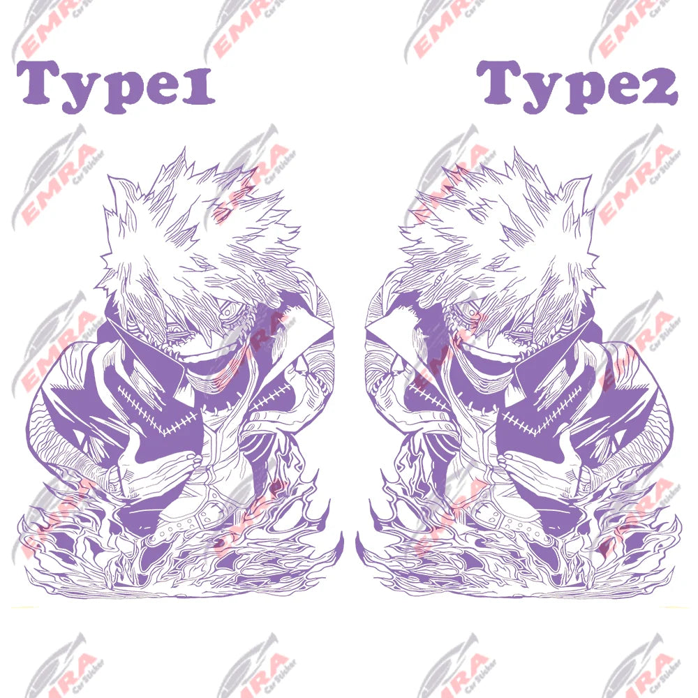 1PCS Large Anime Sticker For Car Hoor Hood External Accessories Die Cutting Waterproof Suntan Prevention Vinyl Decals (ONLINE ORDER ONLY)